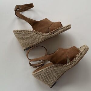 Suede Espadrille Wedge Sandal